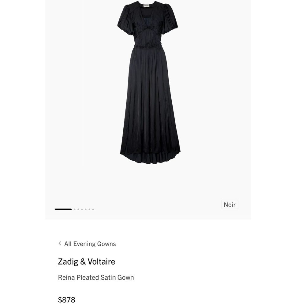 New with tags black satin Zadig and Voltaire dress